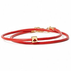 KATE SPADE • Red Wrapped Up Wrap Bracelet
